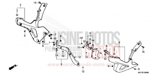 LOWER COWL VFR800XD de 2013